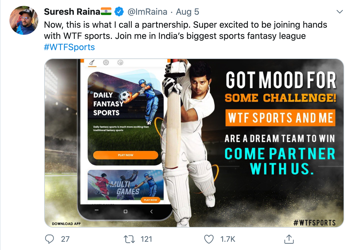 WTF Sports Launched in India Appoints India Cricketers as Ambassadors