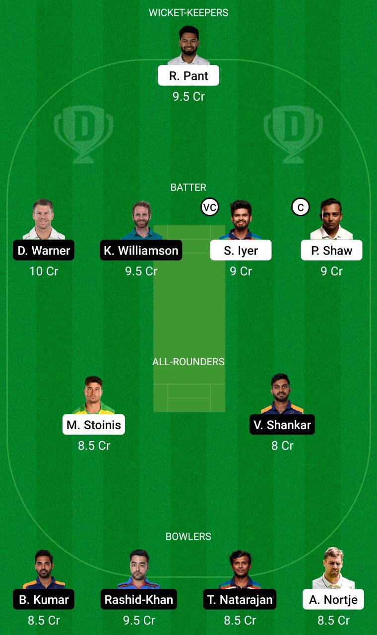 DC vs SRH Dream11 Prediction, Match 33 Probable Playing XI, Pitch Report, Squad Update and Winning Prediction