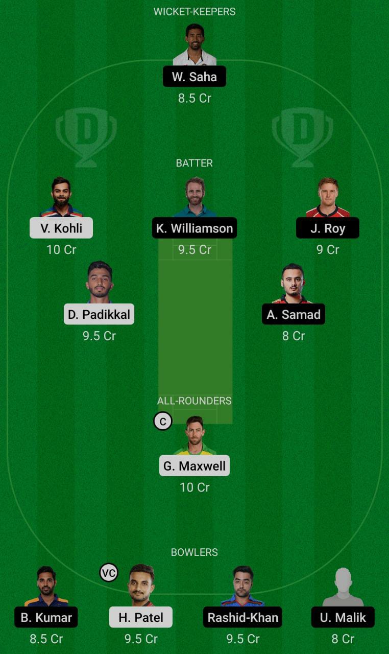 BLR vs SRH Dream11 Prediction, Match Details, Pitch Report, Probable Playing XI & More 