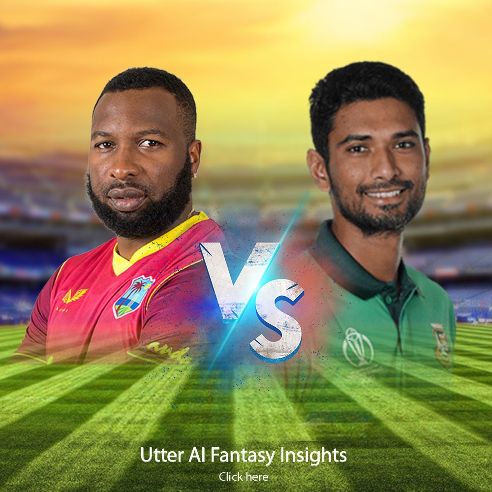 WI vs BAN Dream11 Prediction, Match 23rd Probable Playing XI, Team Updates, Toss Update, Pitch Report & More! 