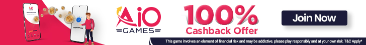 AIO Games Is Offering 100% cashback For Their New Users!