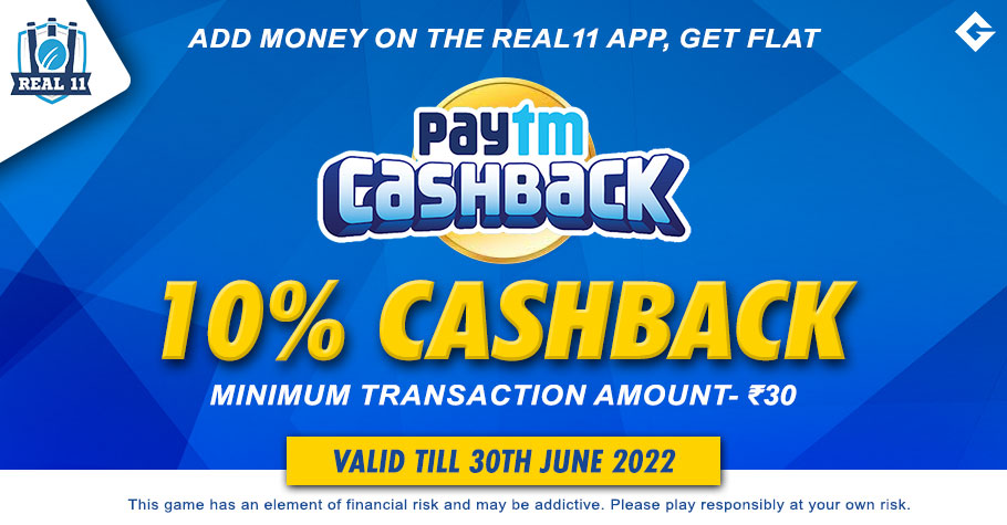 10% Cashback With Minimum Amount Only On Real11