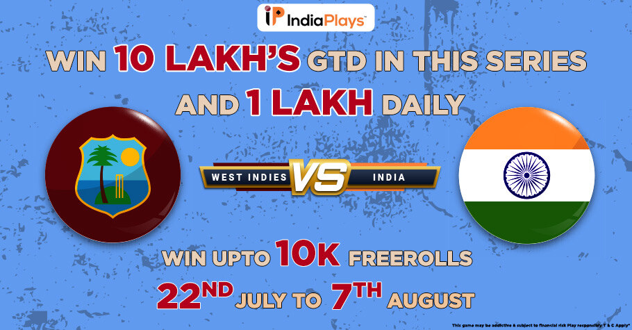 IndiaPlays Rewarding Prizes Worth 1 Lakh Daily During WI Vs IND