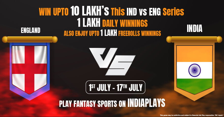 Win Rewards Worth 1 Lakh Daily On IndiaPlays During ENG vs IND