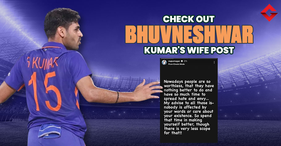 Bhuvneshwar Kumar's Wife SLAMS Haters, Calls Them Worthless