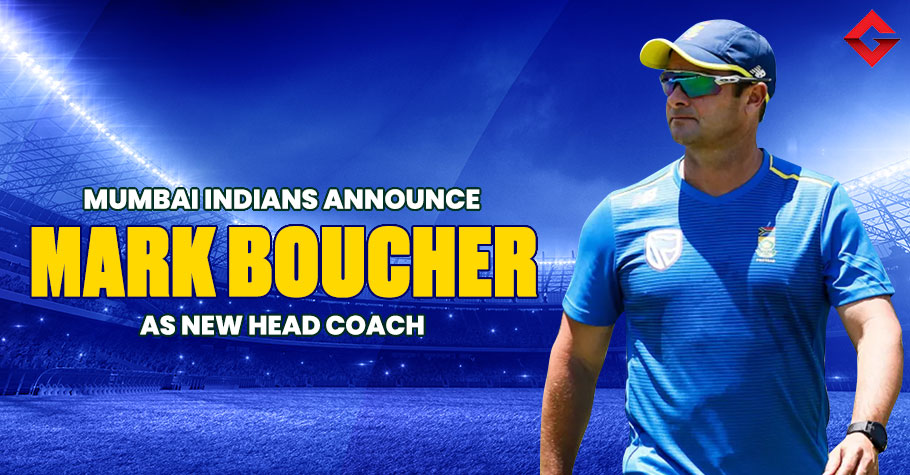 Mark Boucher Appointed As Mumbai Indians' New Head Coach