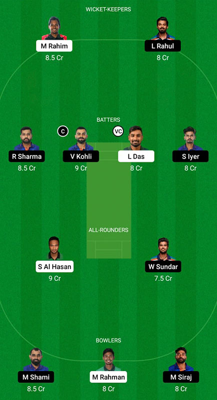 BAN vs IND Dream11 Prediction, India tour of Bangladesh 2022, 1st ODI Best Fantasy Picks, Playing XI Update and More