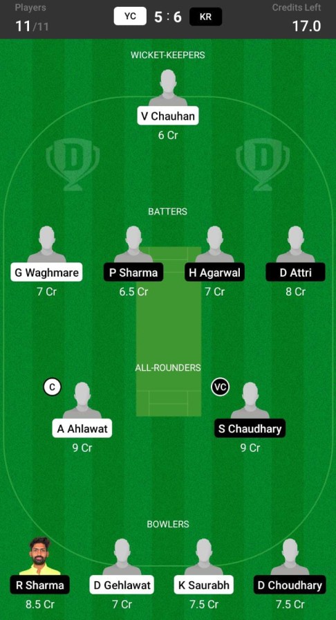 YC vs KR Dream11 Prediction, Ganga T10 League 2023 Match 12 Best Fantasy Picks, Playing XI Update, Squad Update, and More