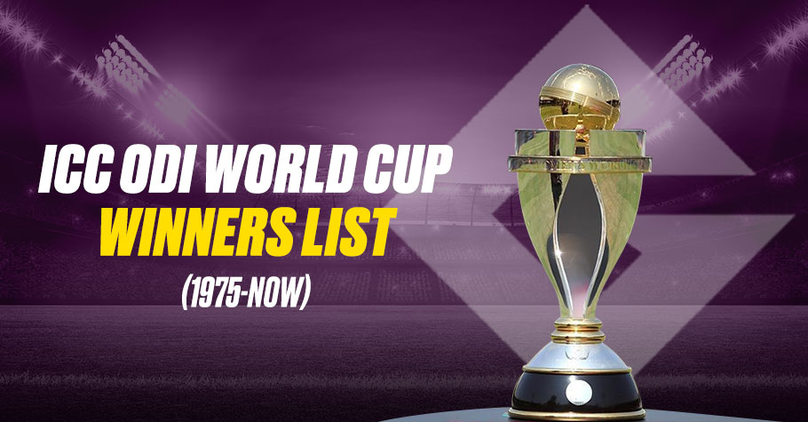 A Look At The List of All ICC ODI World Cup Winner List
