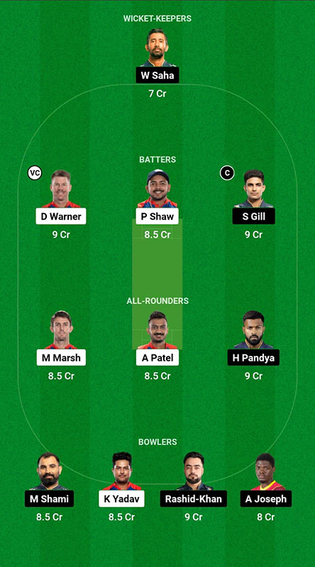 DC vs GT Dream11 Prediction, IPL 2023 Match 7, Best Fantasy Picks, Squad Update, Playing XI Update and More