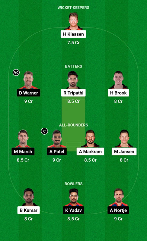 SRH vs DC Dream11 Prediction, IPL 2023 Match 34, Best Fantasy Picks, Squad Update, Playing XI Update and More