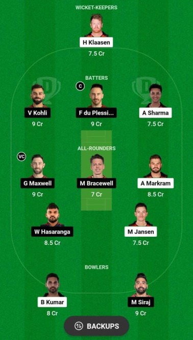 SRH VS RCB Dream11 Prediction, IPL 2023 Match 65 Best Fantasy Picks, Playing XI Update, Squad Update, and More
