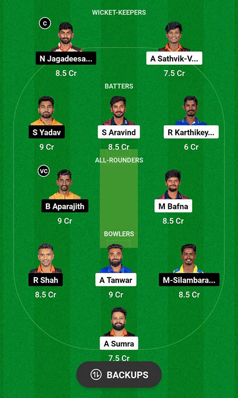SS vs CSG Dream11 Prediction, TNPL 2023 Match 2 Best Fantasy Picks, Playing XI Update, Squad Update, and More