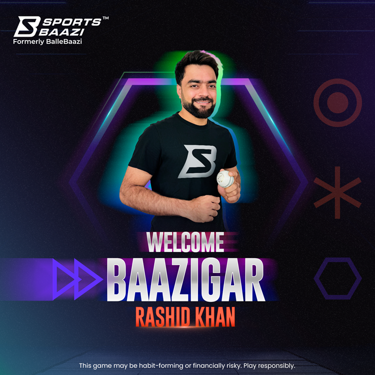 SportsBaazi On-boards Global Cricket Star, Rashid Khan as Brand Ambassador