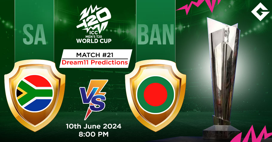 SA Vs BAN Dream11 Predictions - T20 World Cup Match 21