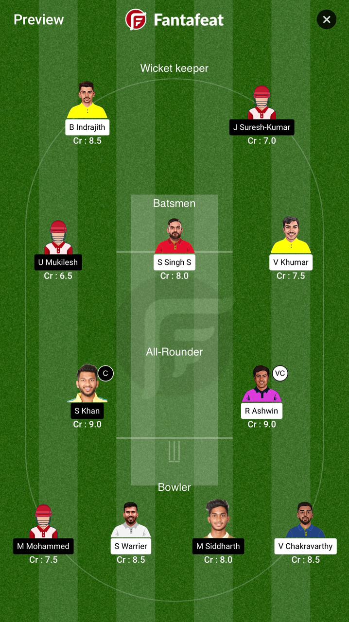 DD Vs LKK Dream11 Predictions – TNPL 2024 Match 19