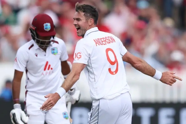 James Anderson records figures of 6/42 in test against West Indies