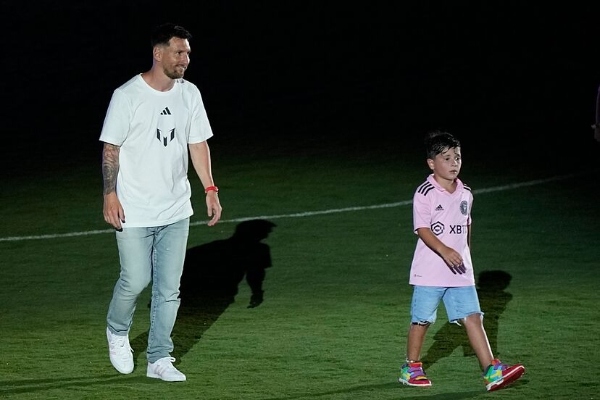 Footballer And Son: Lionel Messi And Thiago Messi