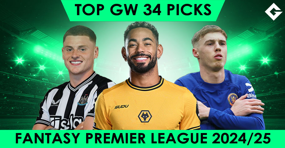 Top Fantasy Premier League 2024/25 Picks - Gameweek 34
