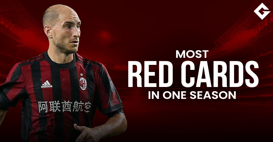Footballers With Most Red Cards In A Single Season