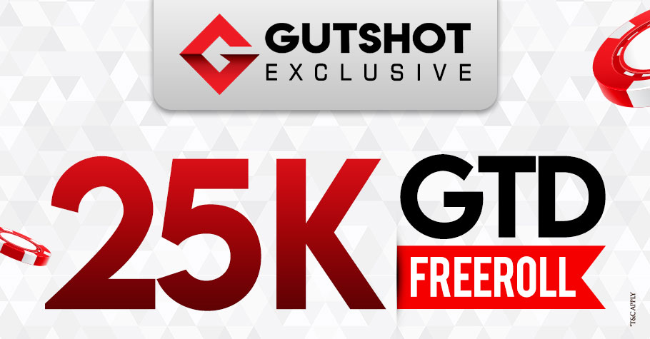 Play the INR 25k GTD Gutshot-exclusive freeroll