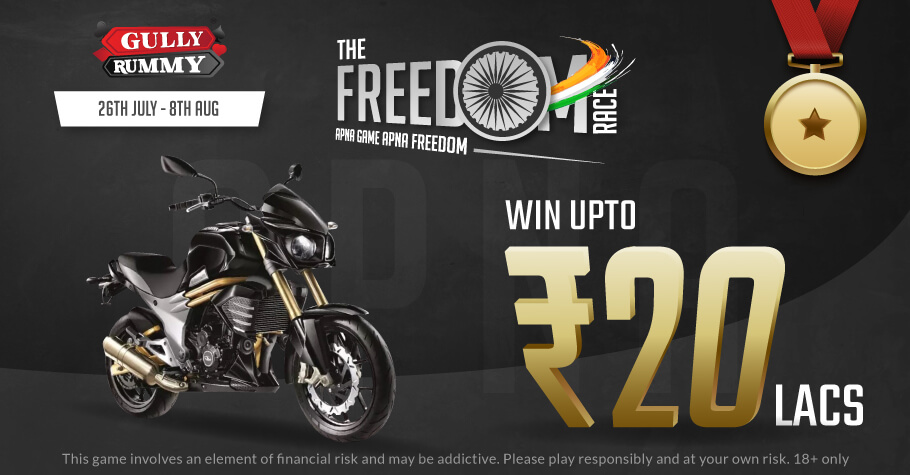 Gully Rummy’s The Freedom Race Offers ₹12 Lakh Worth Of Prizes