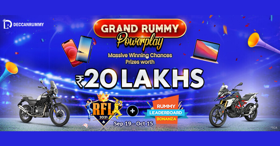 Grand Rummy Powerplay On DeccanRummy Offers A Whopping Prize Pool Of 20 Lakh
