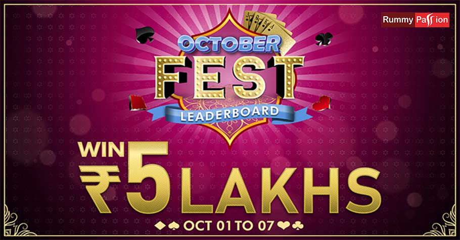Rummy Passion’s October Fest Leaderboard Is Offering 5 Lakh In 7 Days