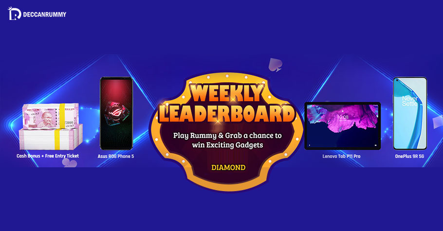 Weekly Rummy Leaderboards On Deccan Rummy Offers Thrilling Prizes