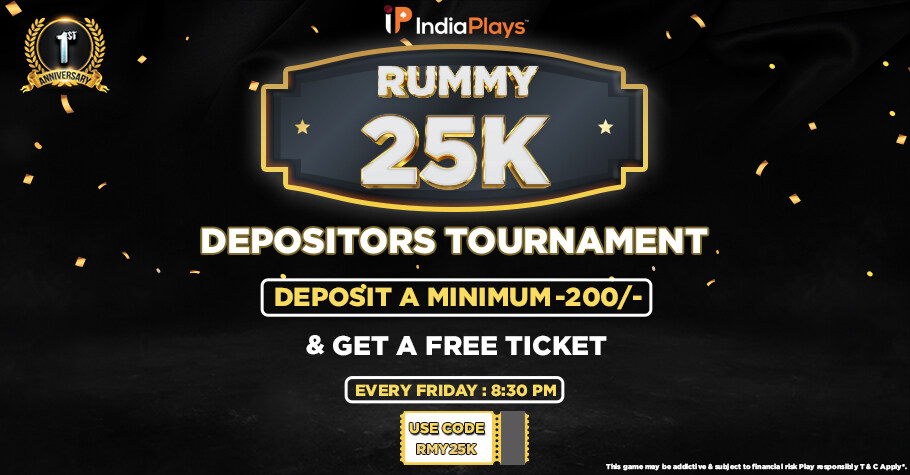 IndiaPlays Rummy Offers 25K GTD Depositors Event And More
