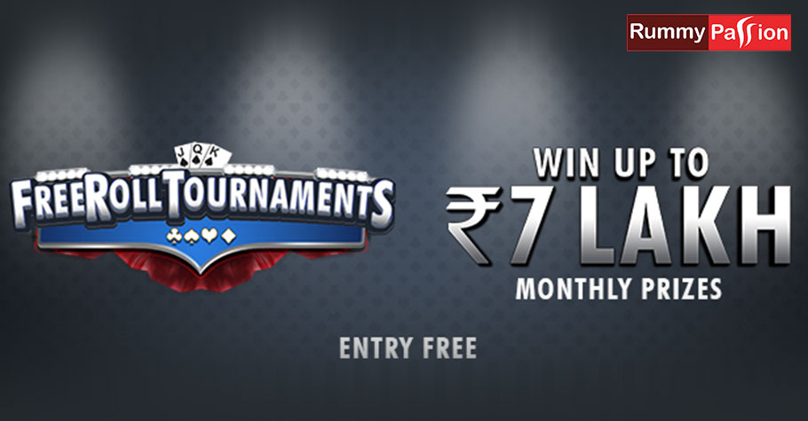 Rummy Passion Freeroll Tournaments ₹7 Lakh Monthly Prizes