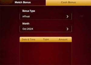 Rummy Passion ‘inTrust’ Bonus Daily Payout Status