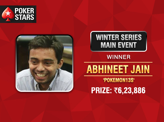 Abhineet Jain wins PokerStars Winter Series Main Event