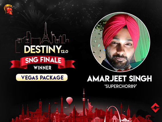 Amarjeet Singh wins the Destiny 12.0 SnG Finale