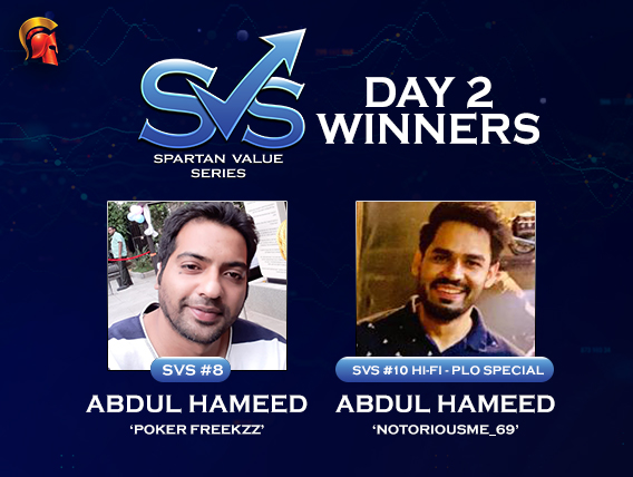 Hameed and Sharma among winners on SVS Day 2