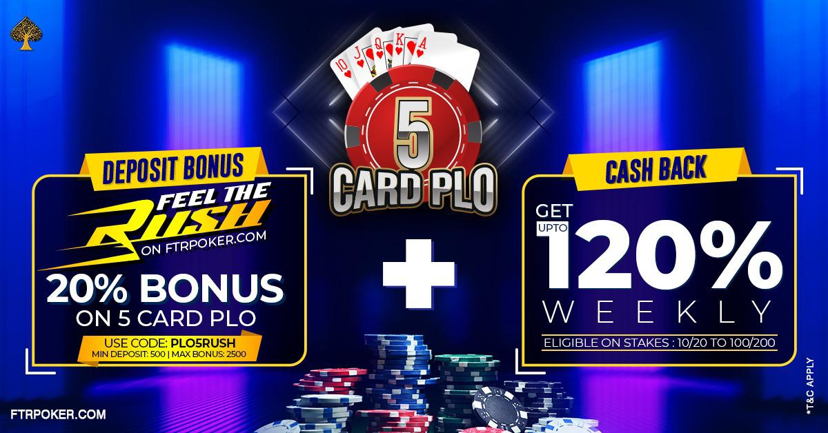 Last few days to get 5 card PLO bonus on FTRpoker