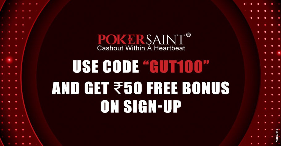 PokerSaint Review Page Sign-up and Get ₹50 FREE