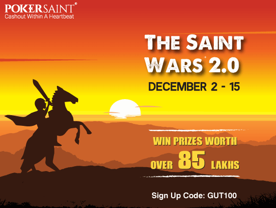 PokerSaint's Saint Wars 2.0 has INR 85+ Lakhs on offer!
