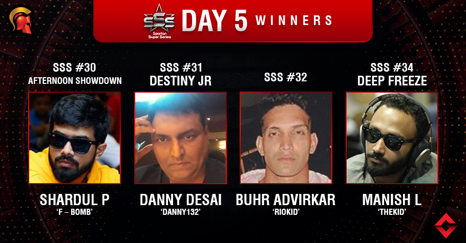 SSS Day 5: Parthasarathi, Desai, Advirkar among title winners