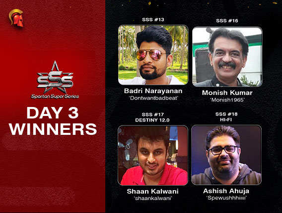 SSS Day 3 Narayan, Kumar, Kalwani, Ahuja among title winners