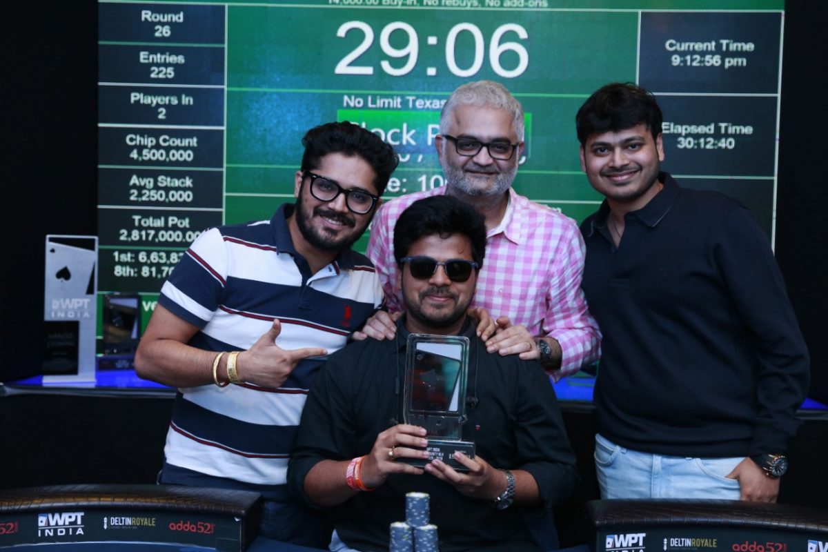 WPT India 25k Bounty title goes to Sriharsha Doddapaneni.