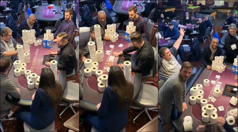 Watch: High stakes poker being played with toilet rolls