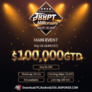 J88 Poker to host second edition of J88PT Millionaire!