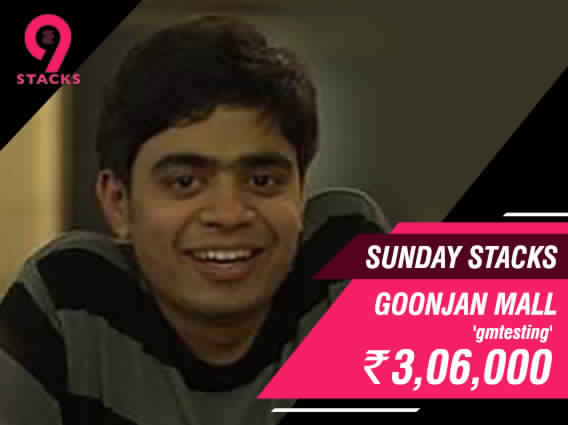 Goonjan Mall beats Neel Joshi to bag Sunday Stacks title