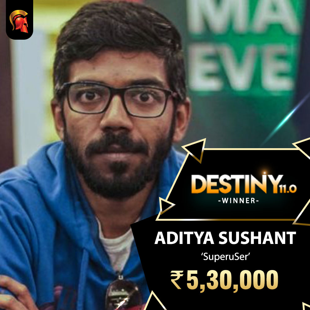 Aditya Sushant wins Destiny 11.0 title!