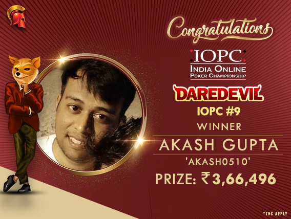 Akash Gupta wins IOPC's DareDevil after HU deal