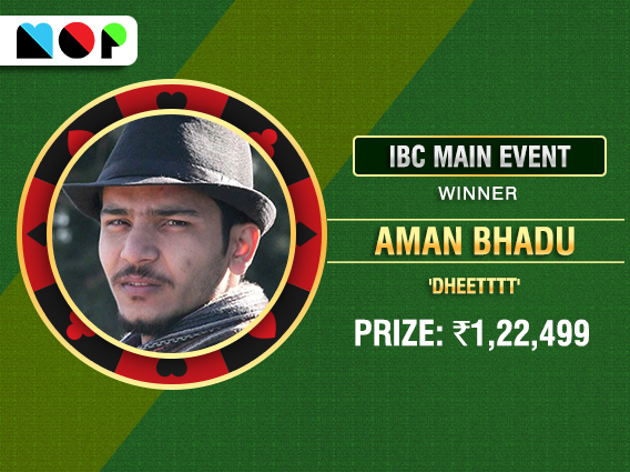 Aman Bhadu ships MadOverPoker's IBC Main Event