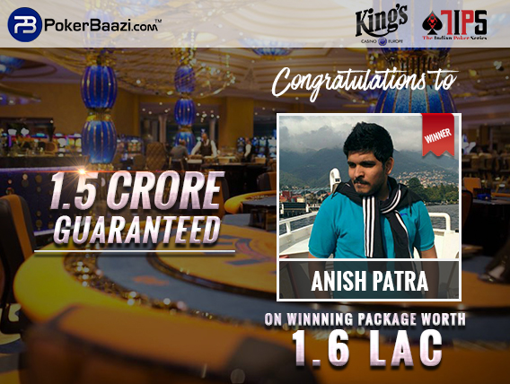 Anish Patra wins international poker package at PokerBaazi com