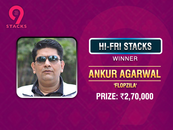 Ankur Agarwal wins HI-FRI Stacks for INR 2.7L