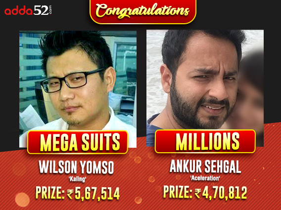 Ankur Sehgal, Wilson Yomso are latest Adda52 Sunday winners